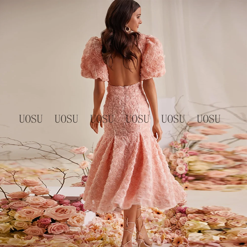 Robes de bal roses 2025 fleurs