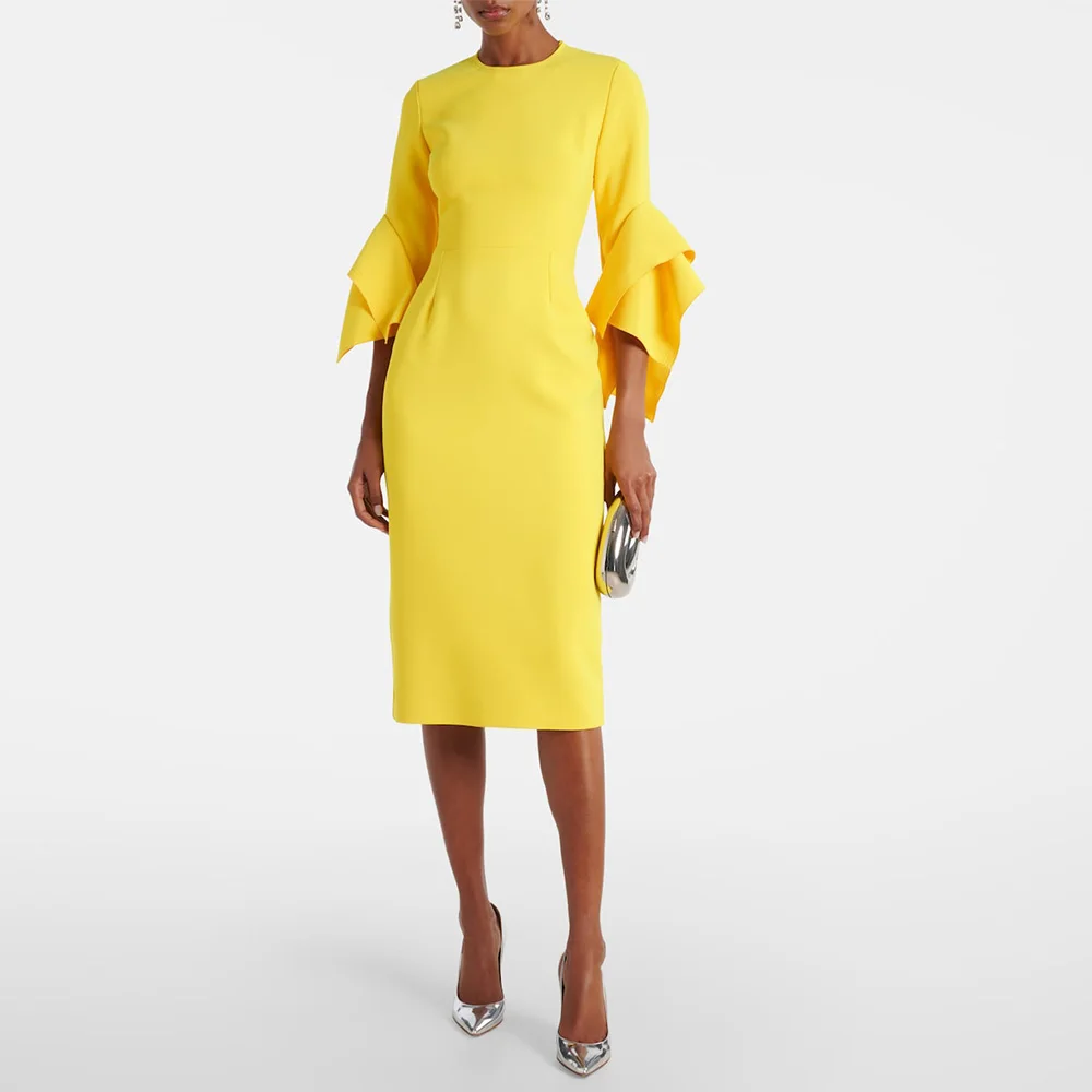Robes de Cocktail jaunes pour femmes