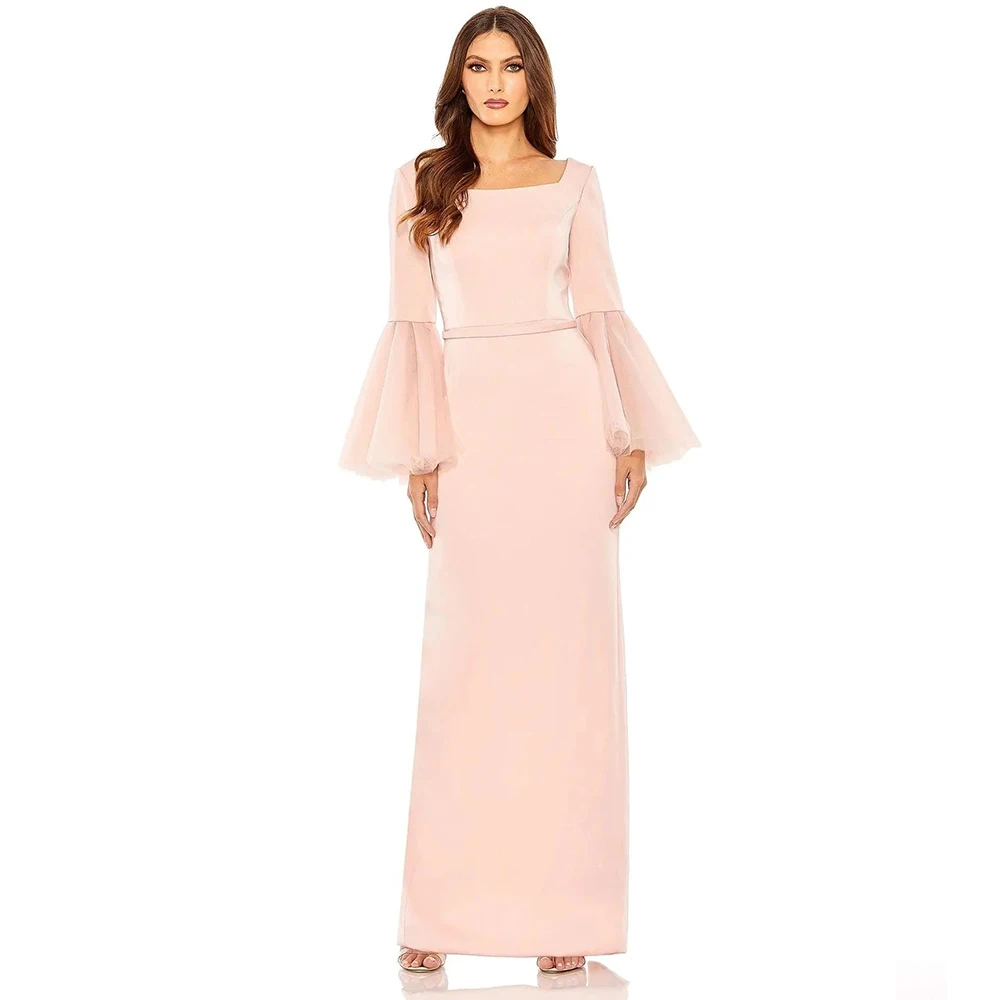Robe de soirée rose clair personnalisée